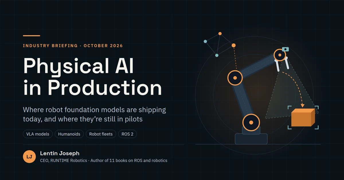 Physical AI in Production: industry briefing cover slide